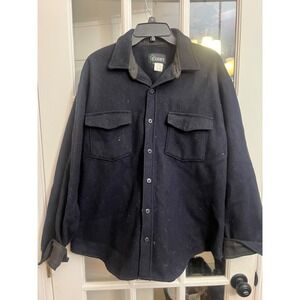 VTG CODET USA Men's Large Blue CPO Navy Wool Mackinaw Field Shirt Jacket.    Jj